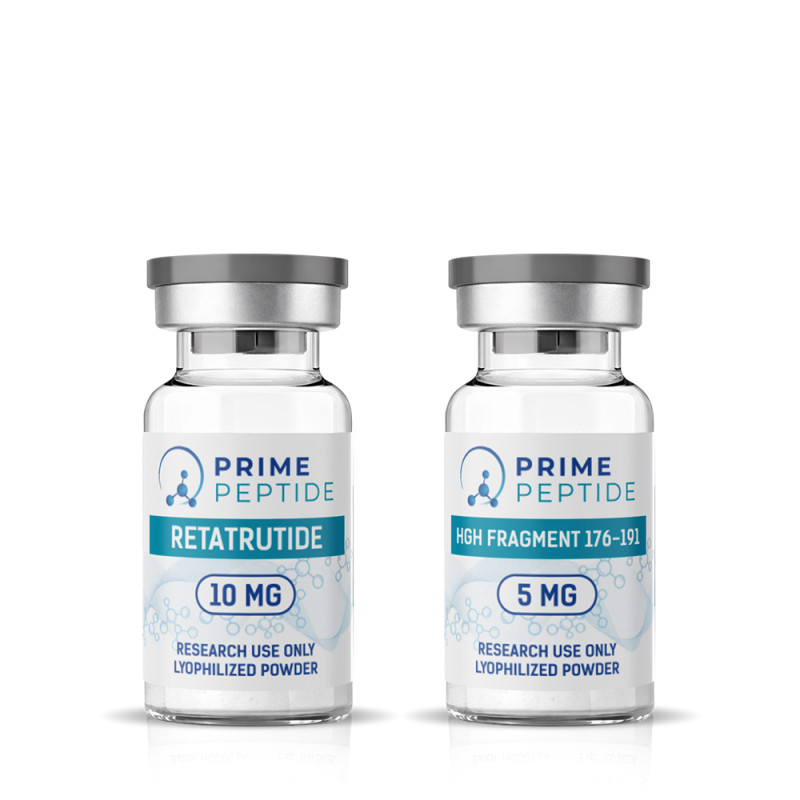 Research Stack for Metabolic and Body Composition Studies – Retatrutide 10 mg + HGH Fragment 176-191 5 mg
