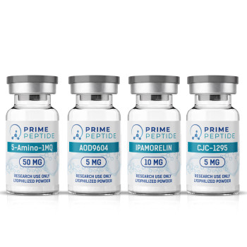 Research Stack for Muscle Growth and Recovery Studies - CJC-1295 (No DAC) 5 mg + Ipamorelin 10 mg + AOD-9604 5 mg + 5-Amino-1MQ 50 mg Research Stack for Muscle Growth and Recovery Studies - CJC-1295 (No DAC) 5 mg + Ipamorelin 10 mg + AOD-9604 5 mg + 5-Amino-1MQ 50 mg